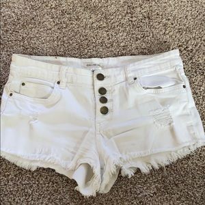 Billabong White Jean Shorts